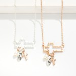 Wholesale chain Link Necklace Hammered Metal Hollow Cross Pendant Faith Pearl Ch