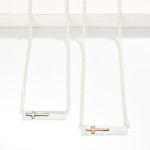 Wholesale chain Link Necklace Metal Bar Cross Station L Extender L