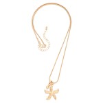 Wholesale snake Chain Necklace Metal Starfish Pendant L Extender L
