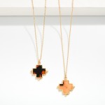Wholesale chain Link Necklace Acetate Plus Cross Pendant L Extender L Made Brass