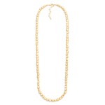 Wholesale long Hammered Metal Nugget Beaded Necklace L Extender L