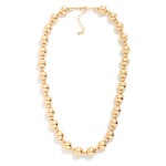 Wholesale chunky Metal Ball Bead Beaded Necklace L Extender L