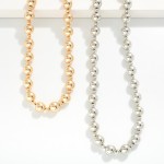 Wholesale chunky Metal Ball Bead Beaded Necklace L Extender L