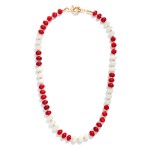 Wholesale stone faceted Bead Game Day Beaded Necklace L Extender L