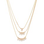 Wholesale layered Box Chain Necklace Baguette Cut Cubic Zirconia Details L Exten