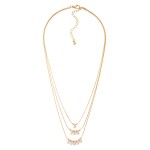 Wholesale layered Box Chain Necklace Baguette Cut Cubic Zirconia Details L Exten