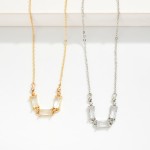 Wholesale chain Link Necklace Linked Glass Crystal Stationary Pendant L Extender
