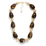 Wholesale chunky Marbled Acetate Nugget Bead Beaded Necklace L Extender L