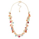 Wholesale dangle Charm Bead Beaded Chain Link Necklace L Extender L