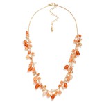 Wholesale dangle Charm Bead Beaded Chain Link Necklace L Extender L