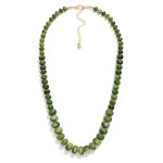 Wholesale graduated Stone Bead Beaded Necklace L Extender L