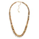 Wholesale graduated Stone Bead Beaded Necklace L Extender L