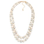 Wholesale layered Textured Bead Beaded Necklace L Extender L