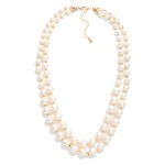 Wholesale layered Textured Bead Beaded Necklace L Extender L