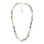 Wholesale faceted Twisted Cylinder Beaded Necklace L Extender L