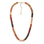 Wholesale marbled Acetate Stone Beaded Necklace L Extedner L
