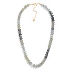 Wholesale marbled Acetate Stone Beaded Necklace L Extedner L