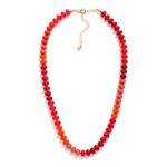 Wholesale marbled Acetate Stone Beaded Necklace L Extedner L