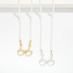 Wholesale pearl Beaded Necklace Metal Horsebit Stationary Pendant Gold Dipped L
