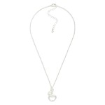 Wholesale chain Link Necklace Metal Told Horsebit Pearl Pendant Gold Dipped L Ex