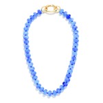 Wholesale beaded Marble Acetate Necklace Oval Clasp Pendant L