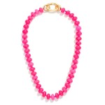 Wholesale beaded Marble Acetate Necklace Oval Clasp Pendant L