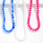 Wholesale beaded Marble Acetate Necklace Oval Clasp Pendant L