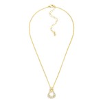 Wholesale chain Link Necklace Metal Told Horsebit Pearl Pendant Gold Dipped L Ex
