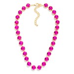 Wholesale linked Rhinestone Necklace Gold Dipped L Extender L