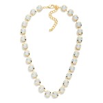 Wholesale linked Rhinestone Necklace Gold Dipped L Extender L
