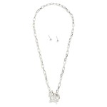 Wholesale chain Link Necklace Horsebit Toggle Clasp Metal Ball Studs Included L