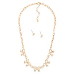 Wholesale chain Link Necklace Metal Bow Stations Metal Ball Studs Included L Ext