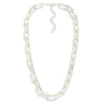 Wholesale matte Metal Chain Link Necklace Rhinestone Links L Extender L