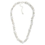Wholesale metal Nugget Bead Beaded Necklace Pearl Stations L Extender L