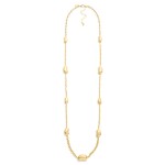 Wholesale long Chain Link Necklace Metal Bean Stations L Extender L
