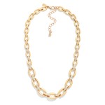 Wholesale metal Graduated Link Necklace Rhinestone Links L Extender L