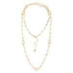 Wholesale long Chain Link Necklace Glass Crystal Stations L Extender L