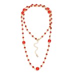 Wholesale long Chain Link Necklace Glass Crystal Stations L Extender L