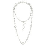 Wholesale long Chain Link Necklace Glass Crystal Stations L Extender L