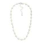 Wholesale chain Link Necklace Metal Pearl Stations L Extender L
