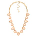 Wholesale linked Acrylic Teardrop Circle Necklace L Extender L