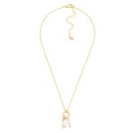 Wholesale chain Link Necklace Metal Hoop Pendant Stone Pearl Charms L Extender L