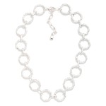 Wholesale textured Metal Hoops Chain Link Necklace L Extender L
