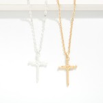 Wholesale chain Link Necklace Metal Nail Cross Pendant L Extender L