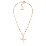 Wholesale chain Link Necklace Metal Nail Cross Pendant L Extender L