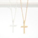 Wholesale chain Link Necklace Metal Bubble Cross Pendant L Extender L
