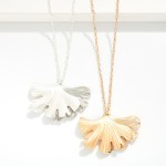Wholesale long Chain Link Necklace Metal Gingko Leaf Pendant L
