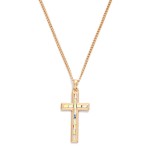 Wholesale chain Link Necklace Baguette Rhinestone Cross Pendant L Extender L
