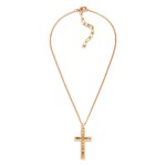 Wholesale chain Link Necklace Baguette Rhinestone Cross Pendant L Extender L
