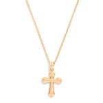 Wholesale chain Link Necklace Baroque Metal Cross Pendant L Extender L